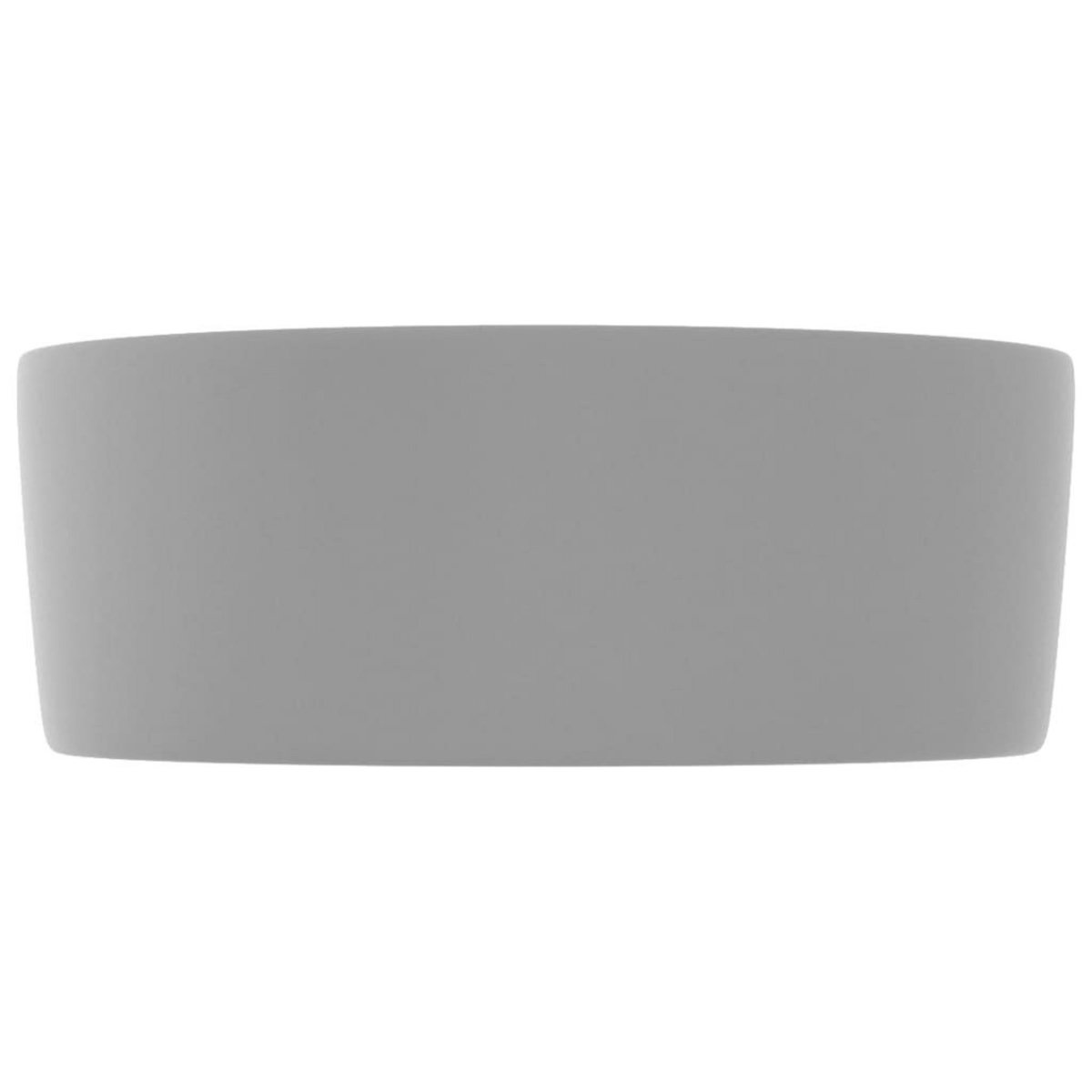VIDAXL Lavabo rond de luxe Gris clair mat 40x15 cm Ceramique