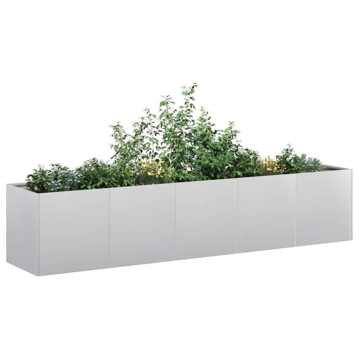VIDAXL Jardiniere 200x40x40 cm acier galvanise