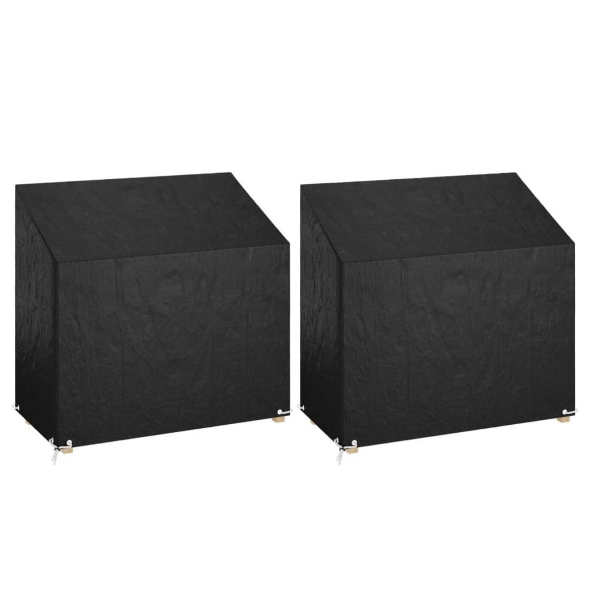 VIDAXL Housses de banc de jardin 2 pcs 8 œillets 130x70x70/88 cm PE