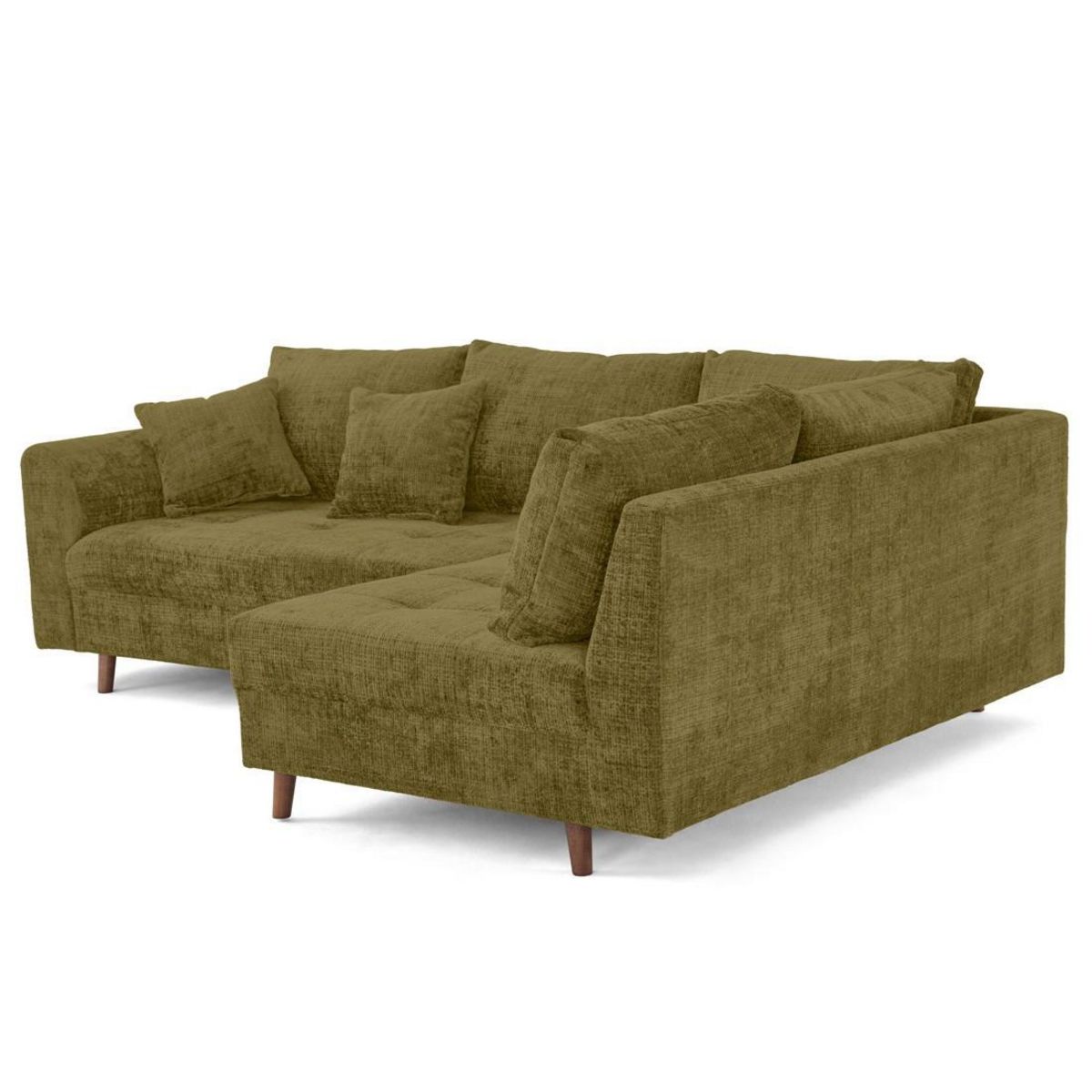 LISA DESIGN Rune - canapé d'angle droit 4 places en velours texturé