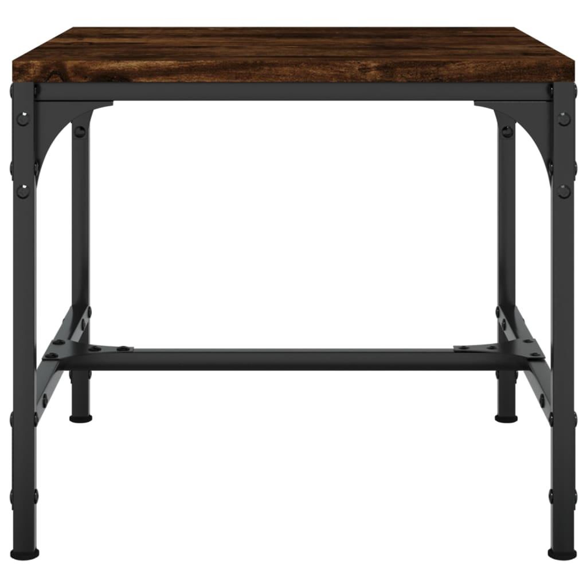 Voir la diapositive 4 : VIDAXL Table basse Chene fume 50x50x35 cm Bois d'ingenierie