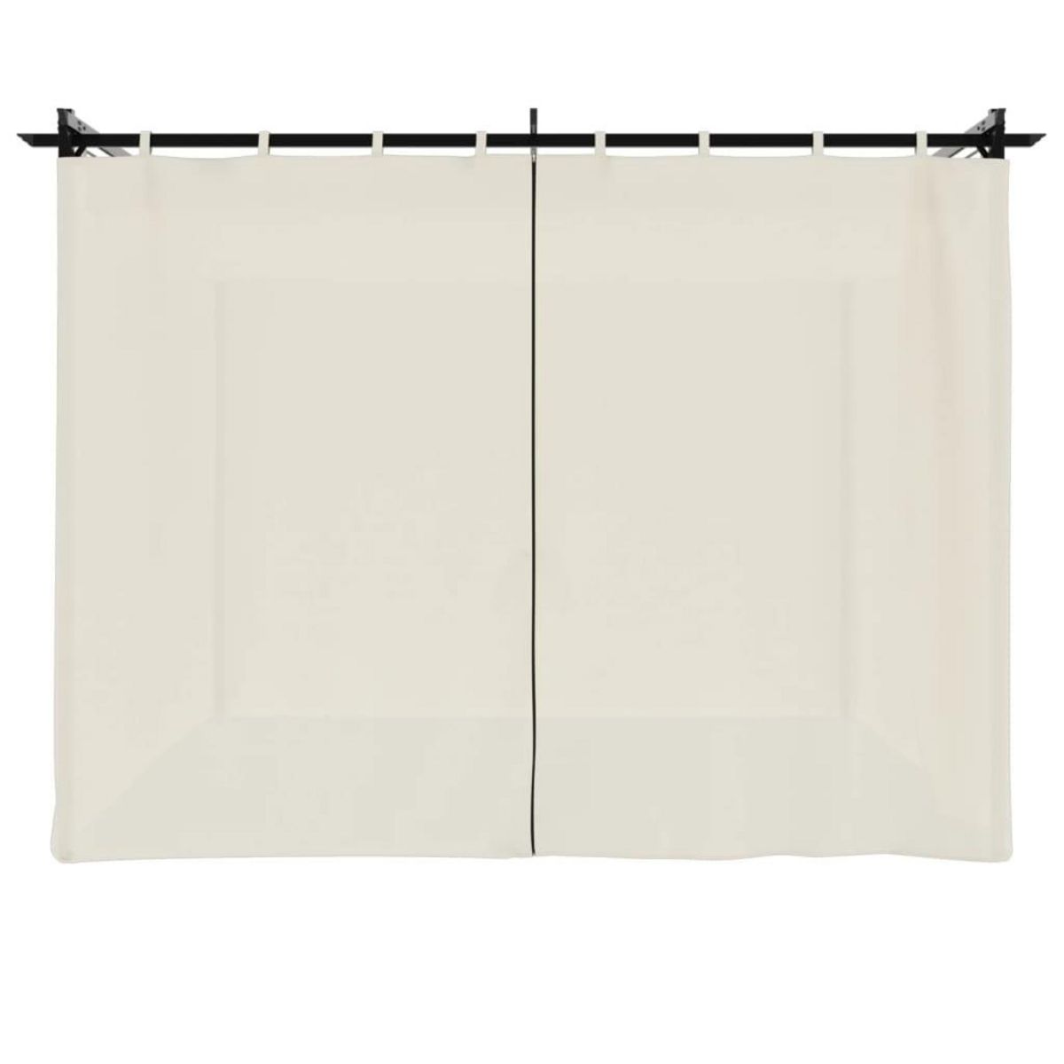 VIDAXL Tonnelle avec rideaux creme 3x3 m acier