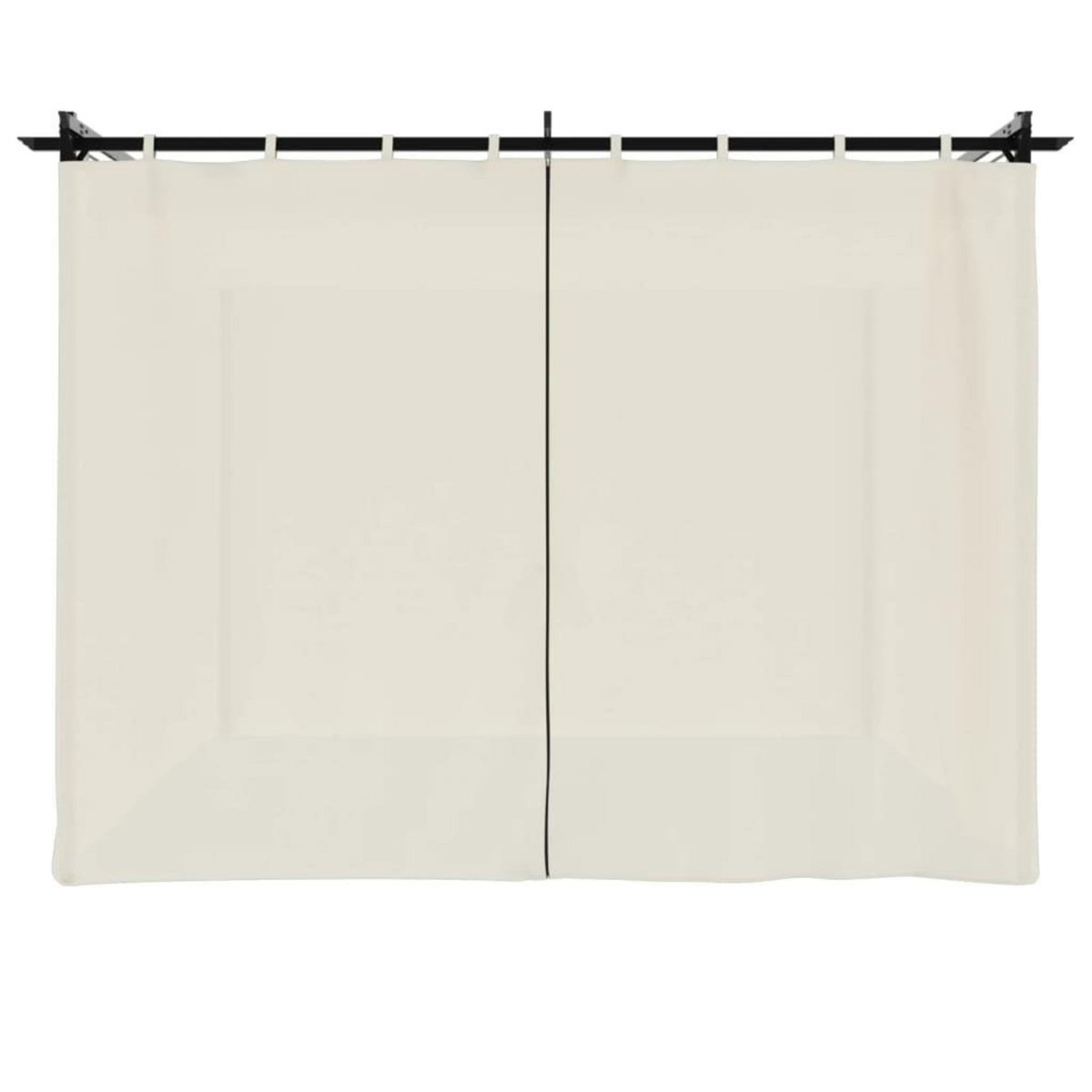 VIDAXL Tonnelle avec rideaux creme 3x3 m acier