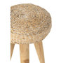Voir la diapositive 2 : Paris Prix Tabouret Design en Teck  Puglia  40cm Naturel & Blanc