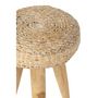 Voir la diapositive 2 : Paris Prix Tabouret Design en Teck  Puglia  40cm Naturel & Blanc