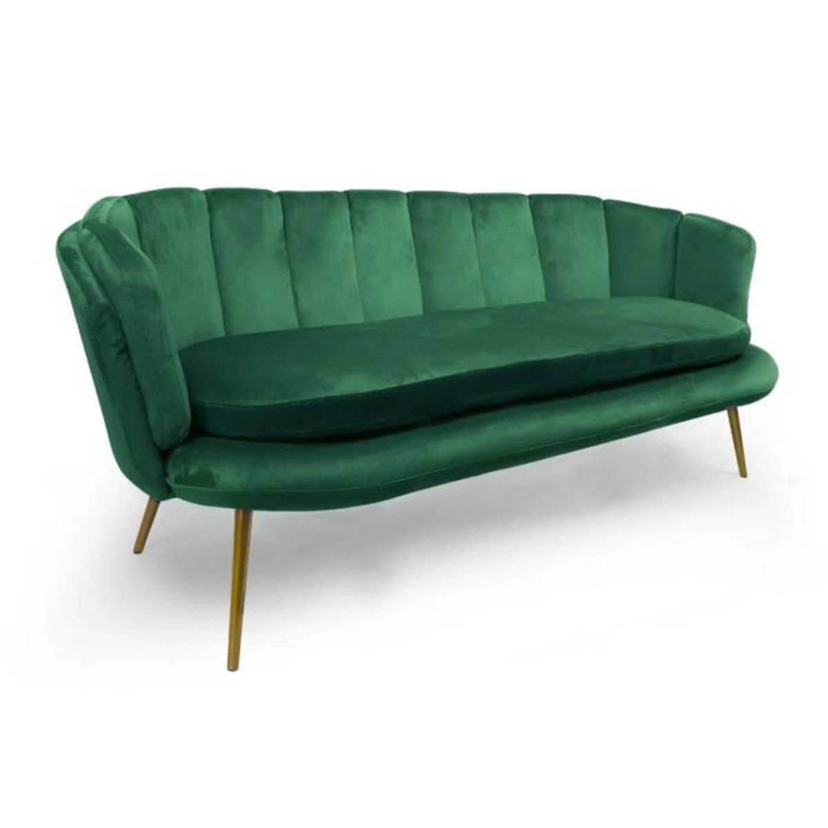 Paris Prix Canapé 3 Places en Velours  Dabren  185cm Vert