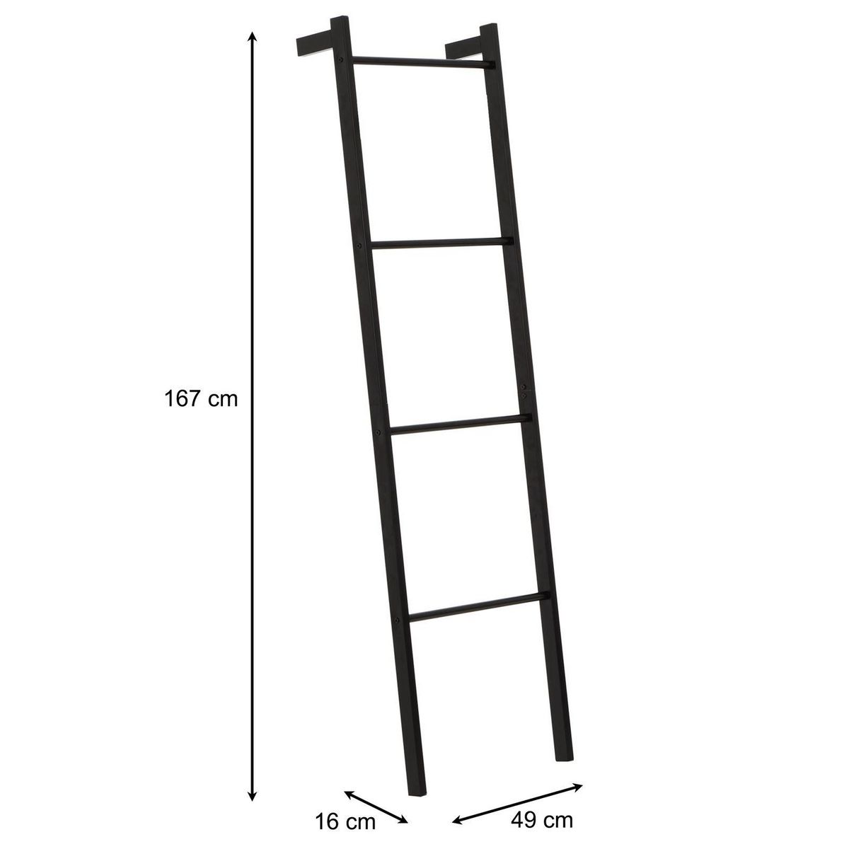 IDIMEX Echelle BERTOLA en métal, avec 4 barreaux