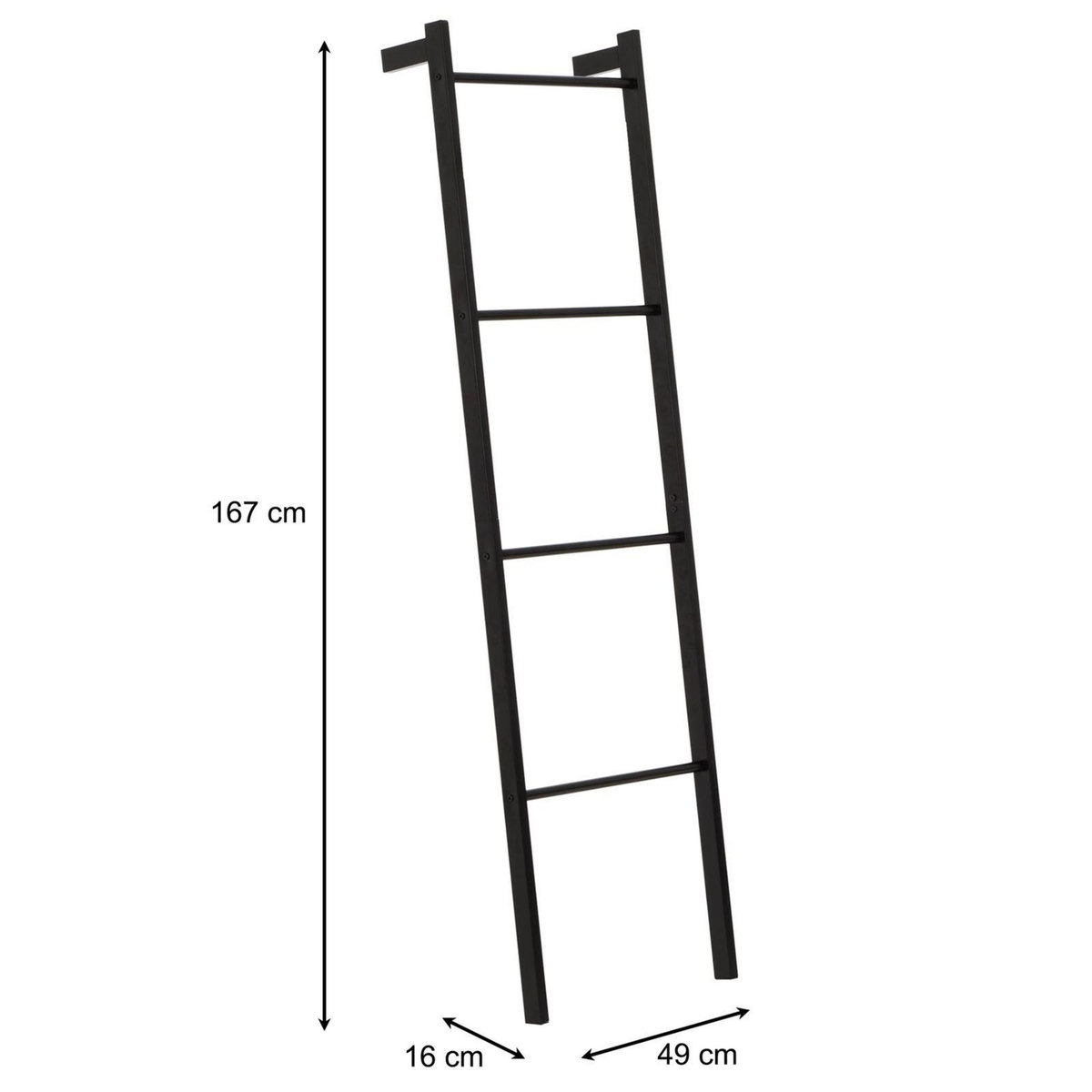 IDIMEX Echelle BERTOLA en métal, avec 4 barreaux