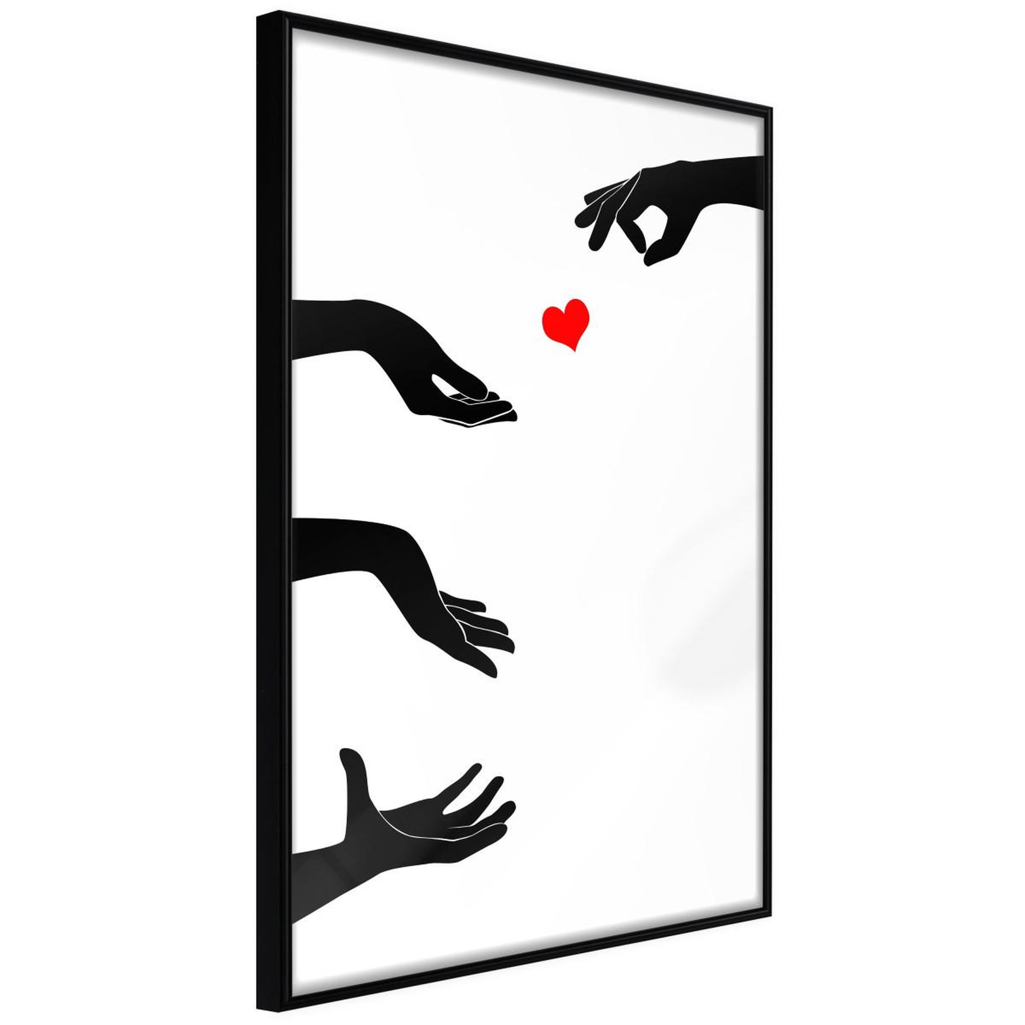 Paris Prix Affiche murale encadrée  playing with love. Coloris disponibles : Noir, Jaune