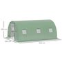 Voir la diapositive 3 : OUTSUNNY Serre tunnel 13,5 m² dim. 4,5 x 3 x 2 m - 6 fenêtres, porte zippée enroulable - acier galvanisé PE haute densité vert