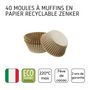 Voir la diapositive 4 : ZENKER Lot de 40 moules à muffins en papier 7 cm Zenker Smart Pastry