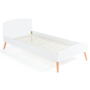 Voir la diapositive 6 : ID MARKET Lit simple scandinave 90 x 190 CM SOREN bois et blanc