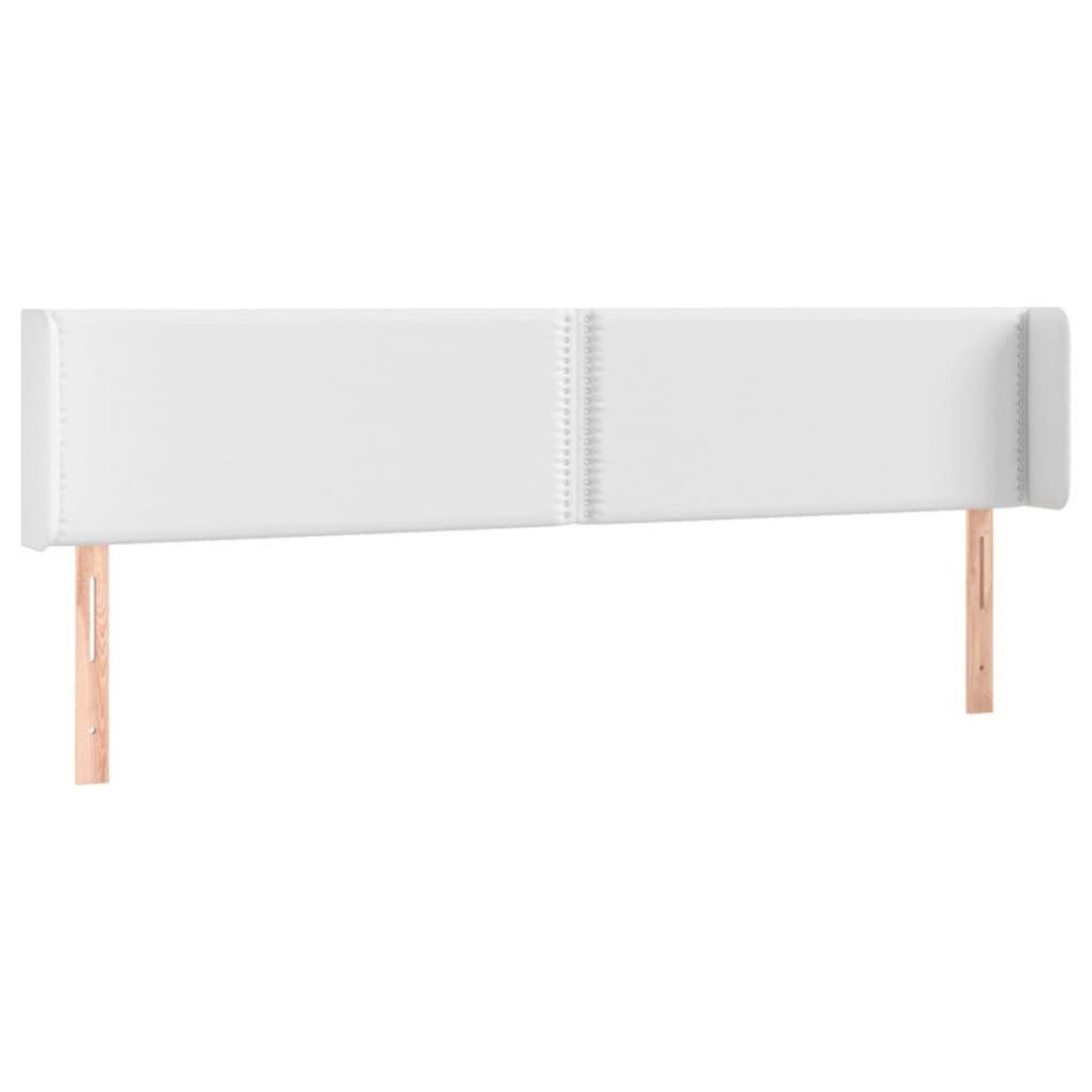 VIDAXL Tete de lit a LED Blanc 203x16x78/88 cm Similicuir