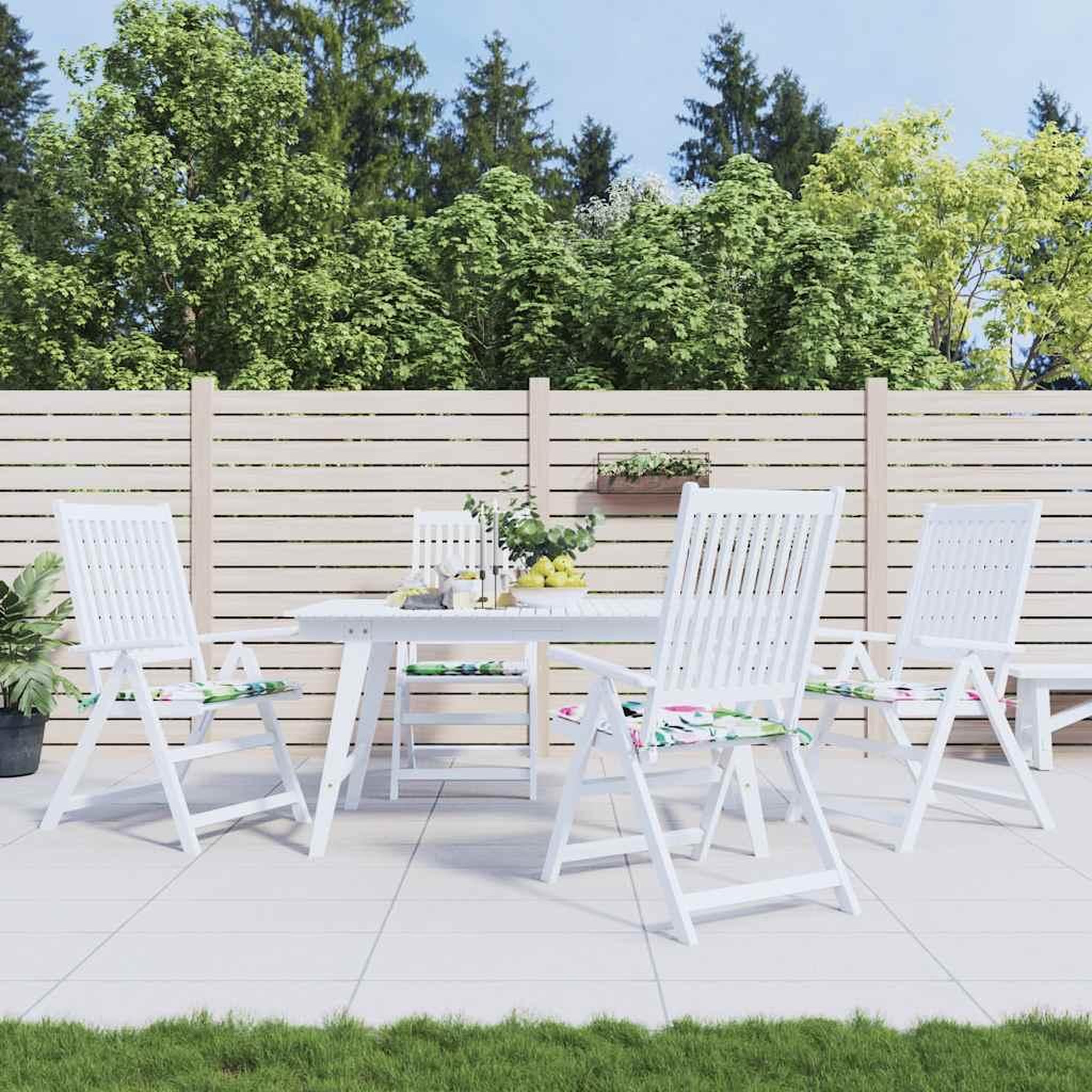 VIDAXL Coussins de chaise de jardin lot de 4 multicolore 40x40x3 cm