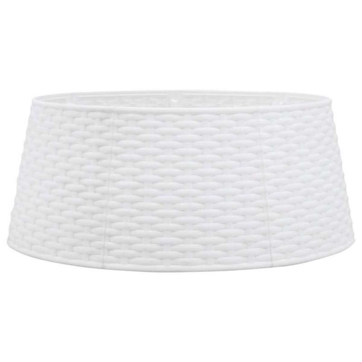 VIDAXL Jupe de sapin de Noël blanc Ø56x23 cm plastique