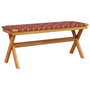 Voir la diapositive 5 : VIDAXL Banc de jardin rouge bois massif d'acacia et tissu