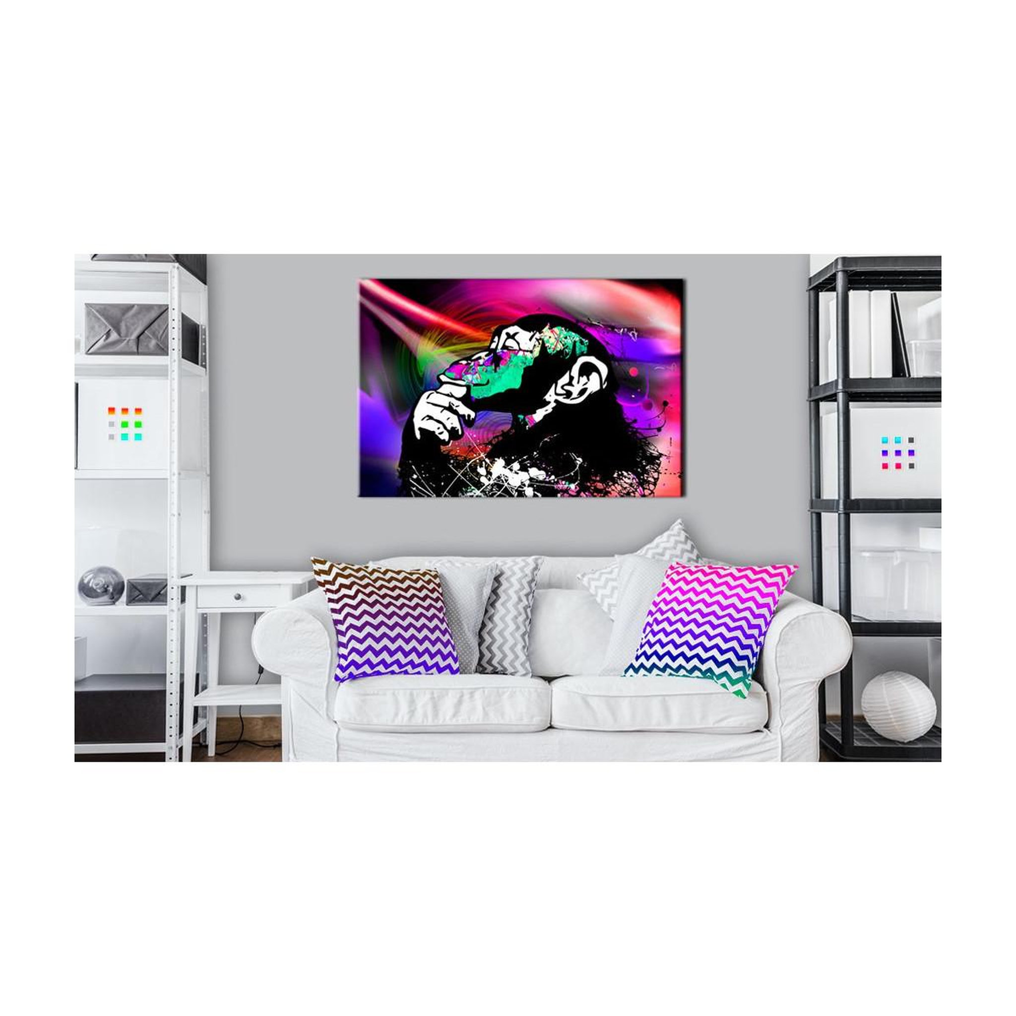 Voir la diapositive 2 : Paris Prix Tableau imprimé  colourful party  40x60cm