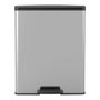 Voir la diapositive 4 : CURVER Curver Poubelle double à pédale Deco 26L+26L Argenté