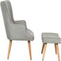 Voir la diapositive 4 : Habitat et Jardin Fauteuil style scandinave en tissu  Odense  - 1 place - Gris clair