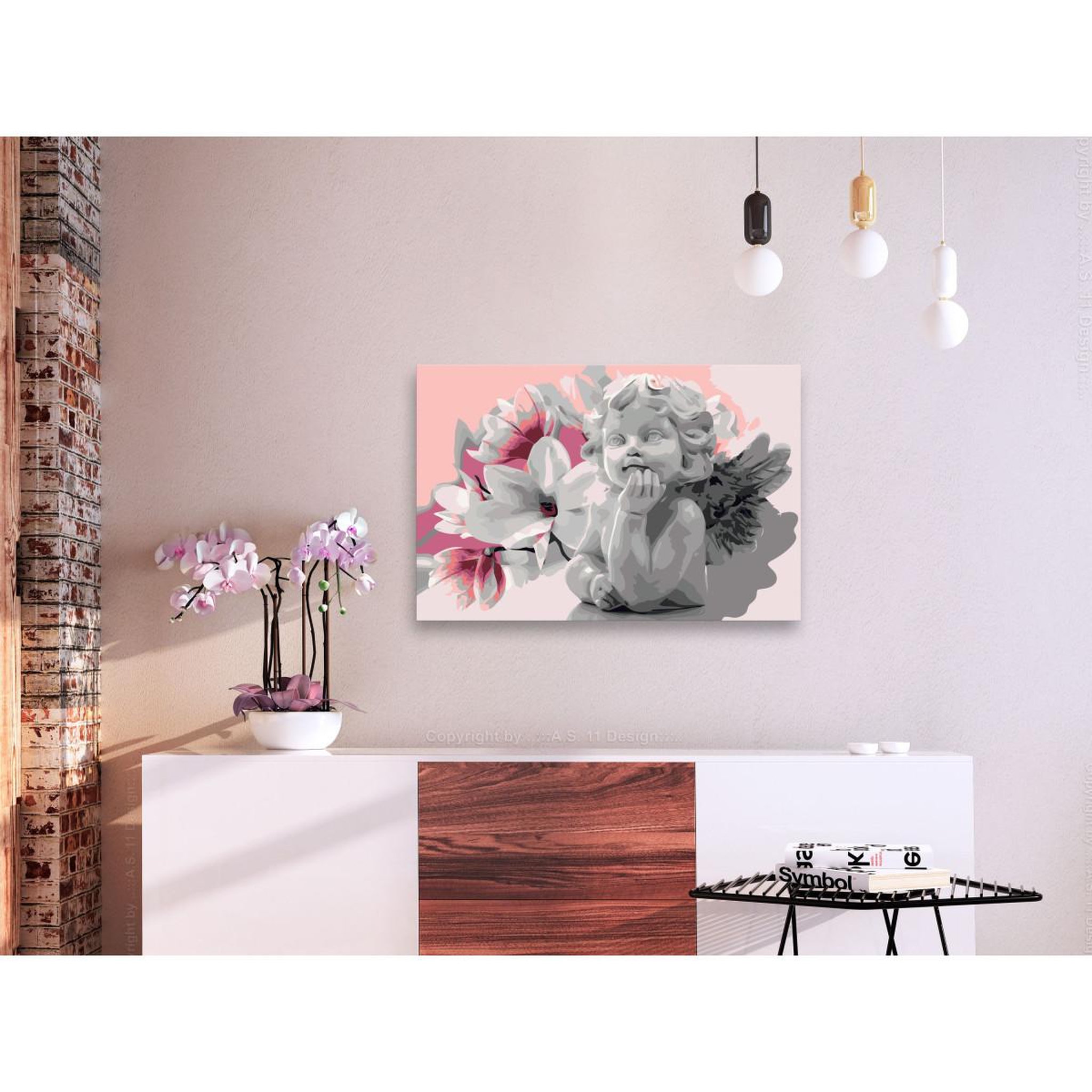 Voir la diapositive 2 : Paris Prix Tableau à peindre soi-même  angel's dreams  40x60cm