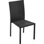 Voir la diapositive 4 : MARKET24 Ensemble repas de jardin - plateau en verre trempé et 6 chaises en résine tressée noir - Table 160x80x73 cm - Chaise : 44x54x