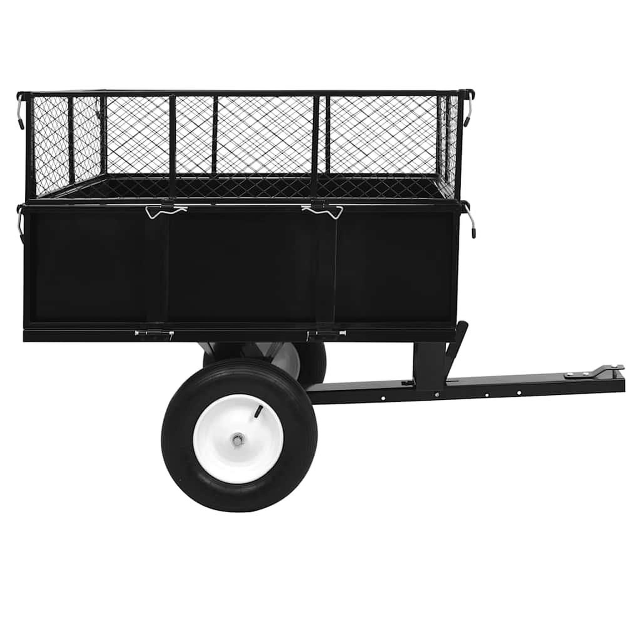 Voir la diapositive 4 : VIDAXL Remorque basculante pour tondeuse de pelouse Charge de 300 kg