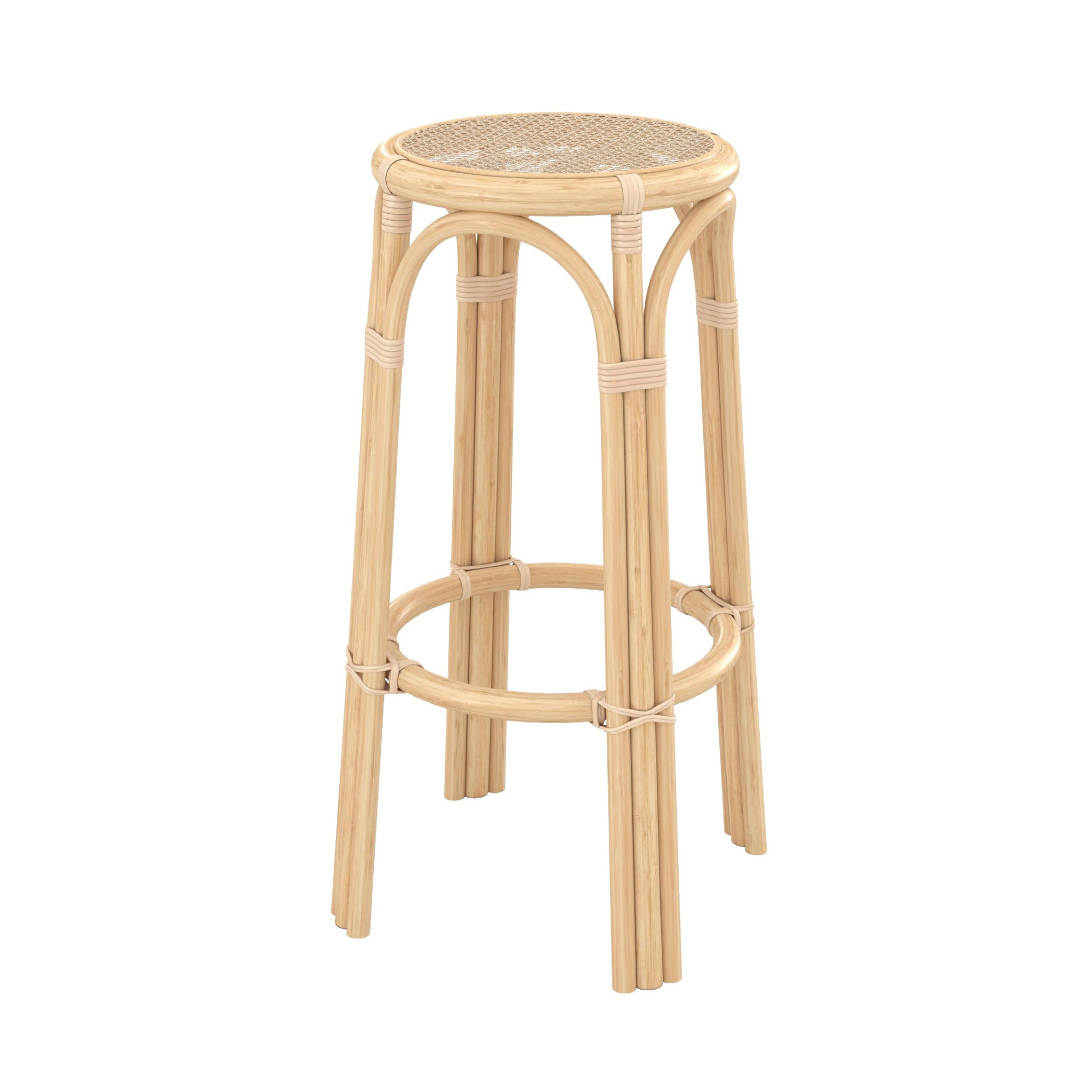 MAISON PAVANE Tabouret de bar 77 cm en rotin-vania