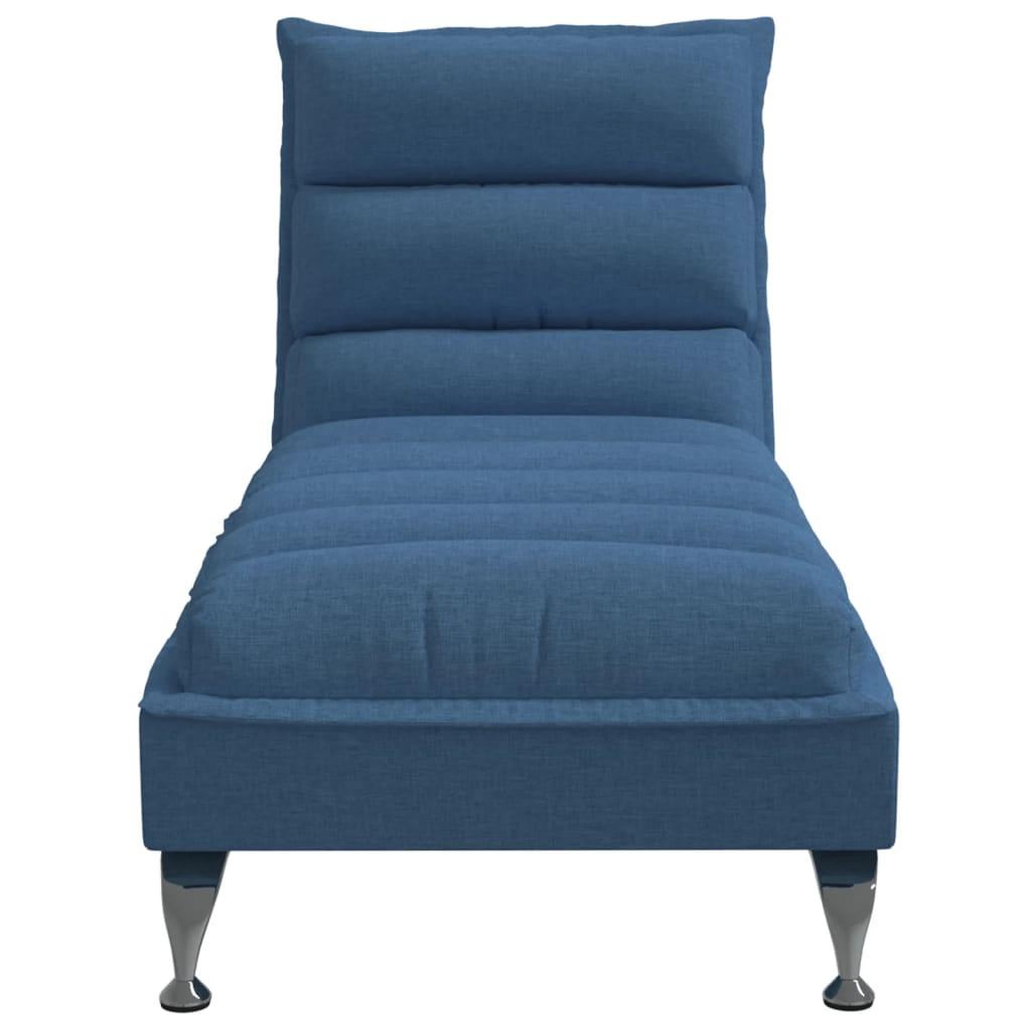 Voir la diapositive 4 : VIDAXL Chaise longue avec coussins bleu tissu