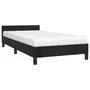 VIDAXL Cadre de lit avec tete de lit Noir 80x200 cm Velours