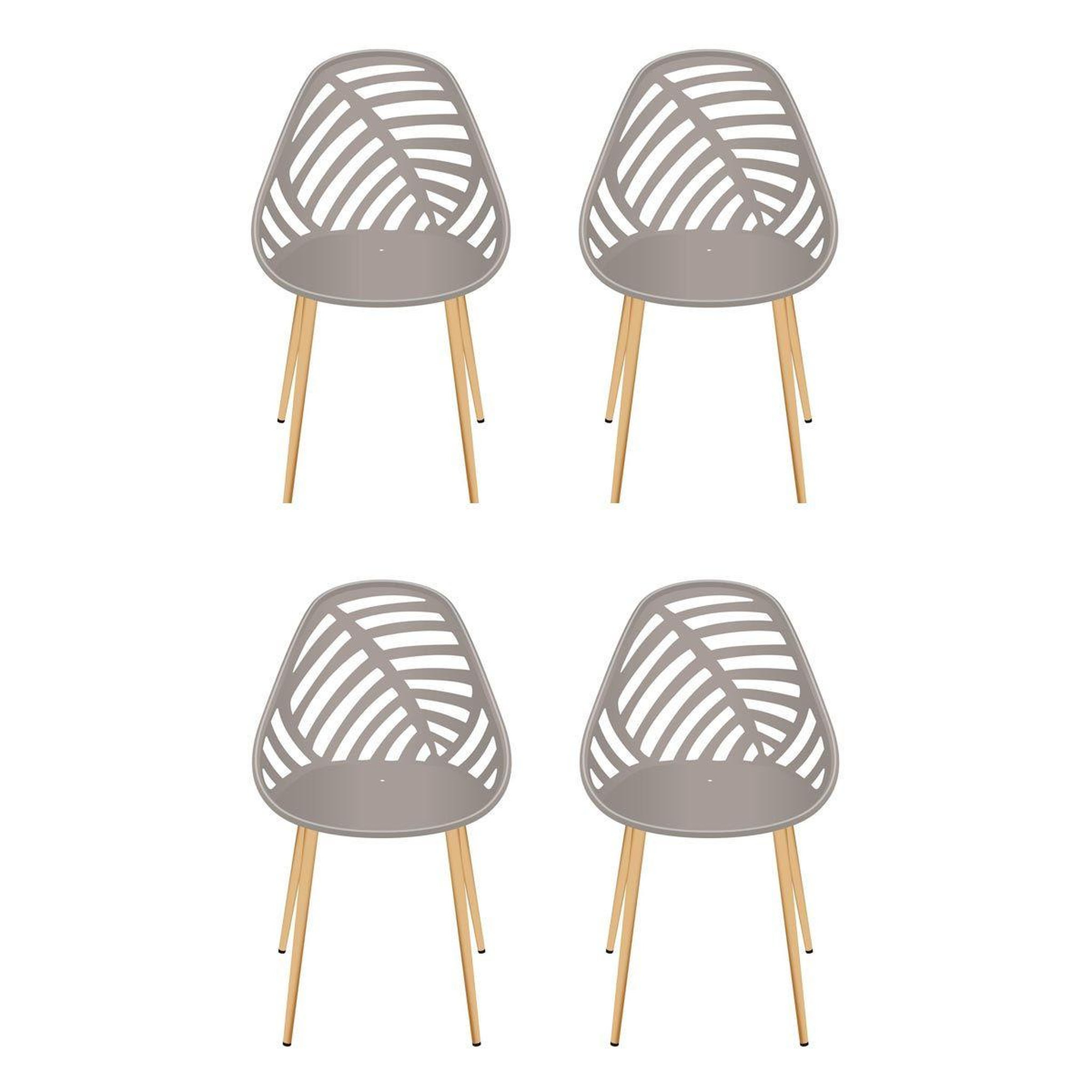 The Home Deco Factory Lot de 4 chaises de jardin  alameda  83cm taupe