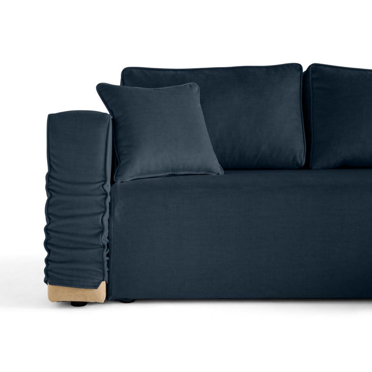 BEST MOBILIER Topaze - canapé d'angle déhoussable réversible 4 places en velours