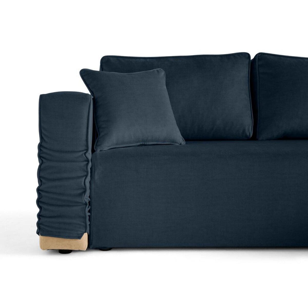 BEST MOBILIER Topaze - canapé d'angle déhoussable réversible 4 places en velours