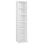 Voir la diapositive 2 : VIDAXL Armoire a CD Blanc brillant 21x20x88 cm Bois d'ingenierie