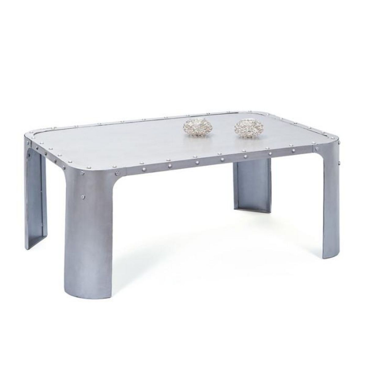 Paris Prix Table Basse Industrielle Métal  Wall  110cm Argent