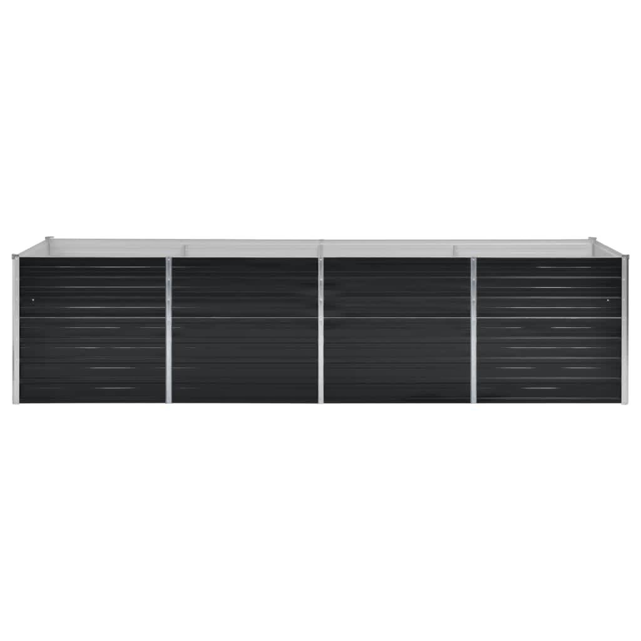 Voir la diapositive 3 : VIDAXL Lit sureleve de jardin Anthracite 320x80x77 cm Acier galvanise