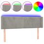 Voir la diapositive 2 : VIDAXL Tete de lit a LED Gris clair 147x16x78/88 cm Velours
