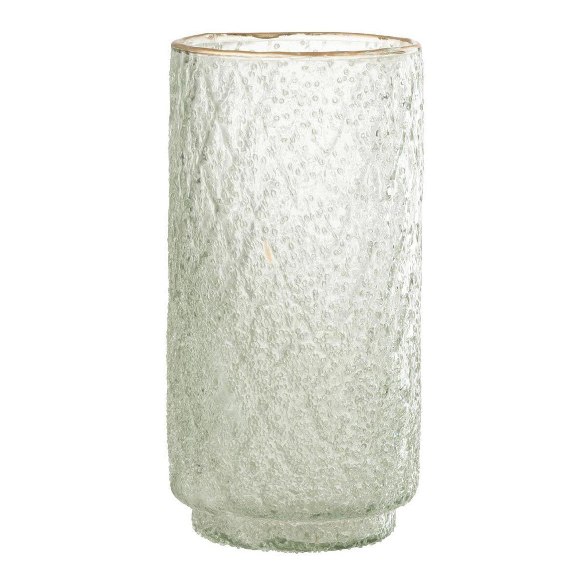 J-LINE Photophore en Verre Design  Ema  25cm Transparent