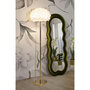 Voir la diapositive 5 : Paris Prix Lampadaire Imitation Plume  Slim  170cm Or & Blanc