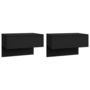 Voir la diapositive 2 : VIDAXL Tables de chevet murales 2 pcs Noir