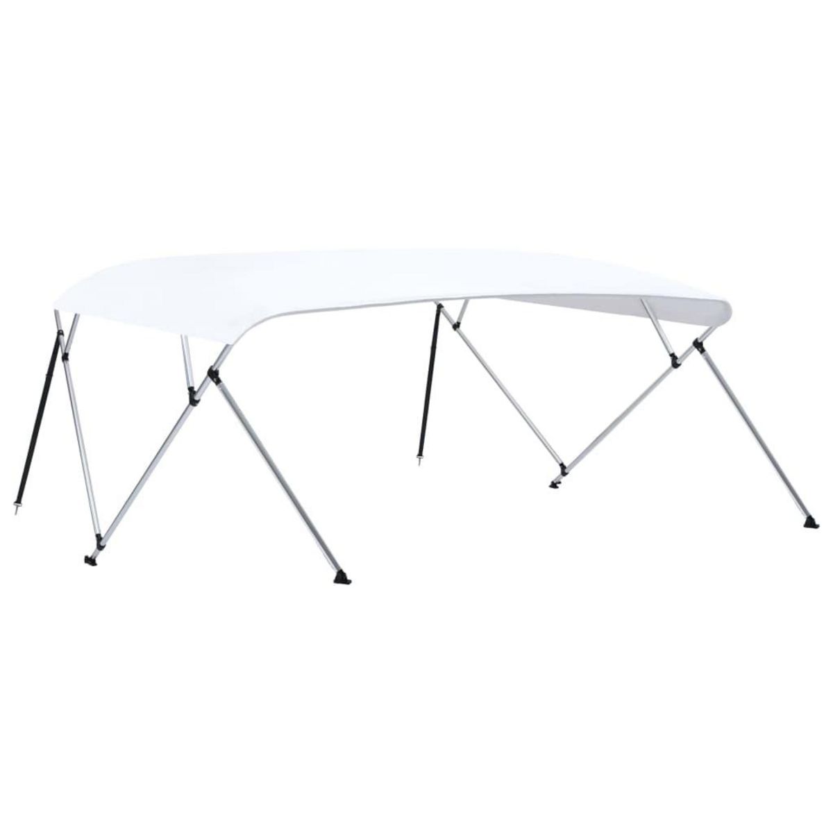 VIDAXL Auvent bimini a 4 arceaux Blanc 243x(230-244)x137 cm