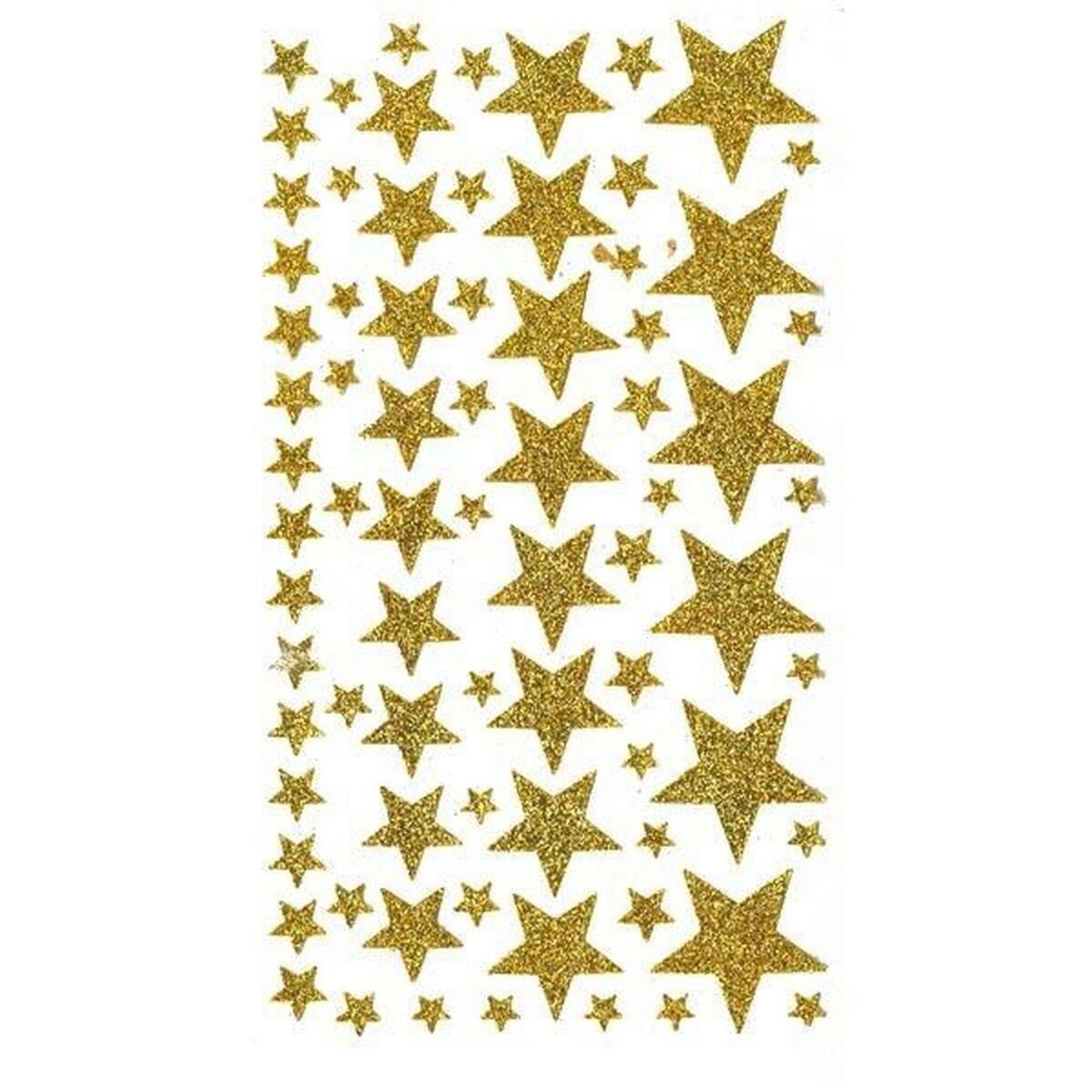 Artemio 150 stickers étoiles à paillettes dorées