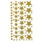 Artemio 150 stickers étoiles à paillettes dorées