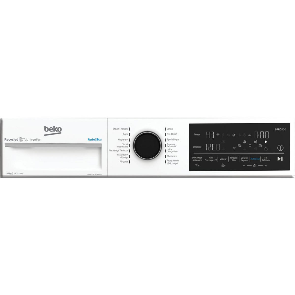 Beko Lave linge hublot B5WFT81243WDOS