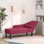 Voir la diapositive 1 : VIDAXL Chaise longue avec coussins rouge bordeaux velours