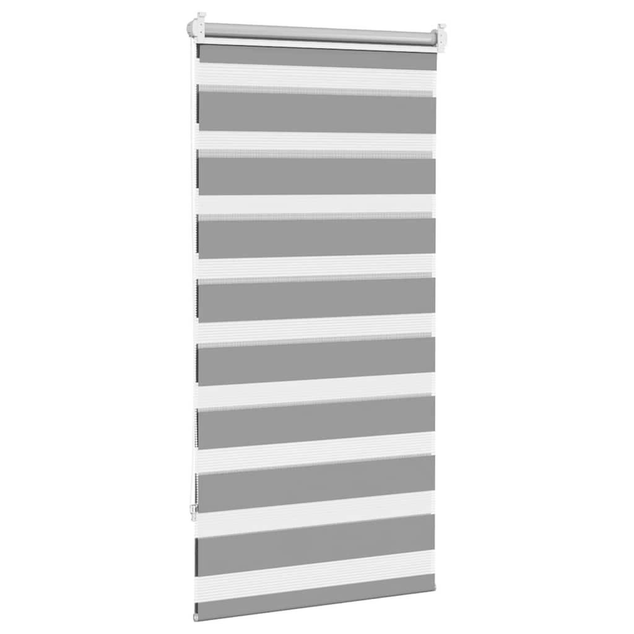 Voir la diapositive 4 : VIDAXL Store venitien zebre 60,9 x 120 cm, largeur du tissu 56,7 cm, gris