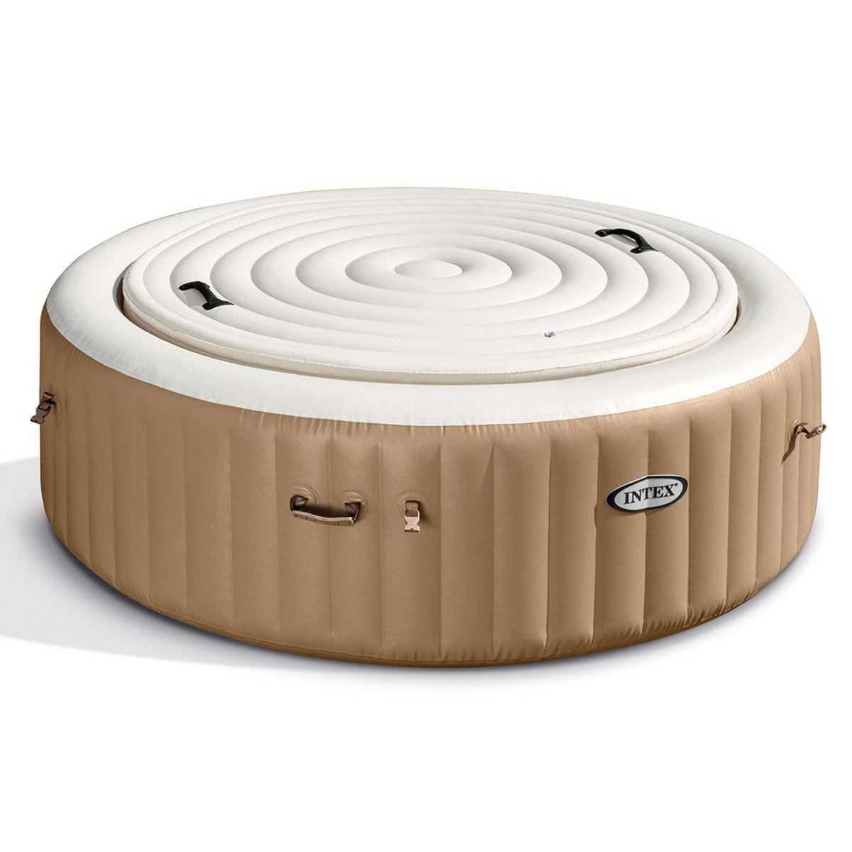 INTEX Spa gonflable PureSpa Sahara rond Bulles 4 places + Couverture thermique - Intex