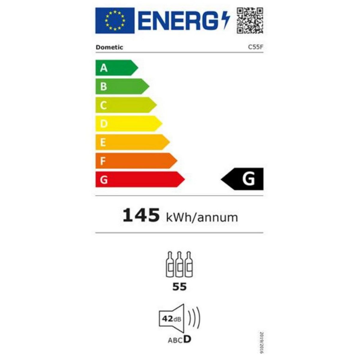 DOMETIC Cave à vin de vieillissement 55 bouteilles - C55F