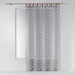 Paris Prix Rideau Voilage à Passants  Art Déco Chic  140x240cm Anthracite