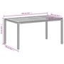 Voir la diapositive 6 : VIDAXL Table de jardin beige 150x90x75 cm resine tressee bois d'acacia