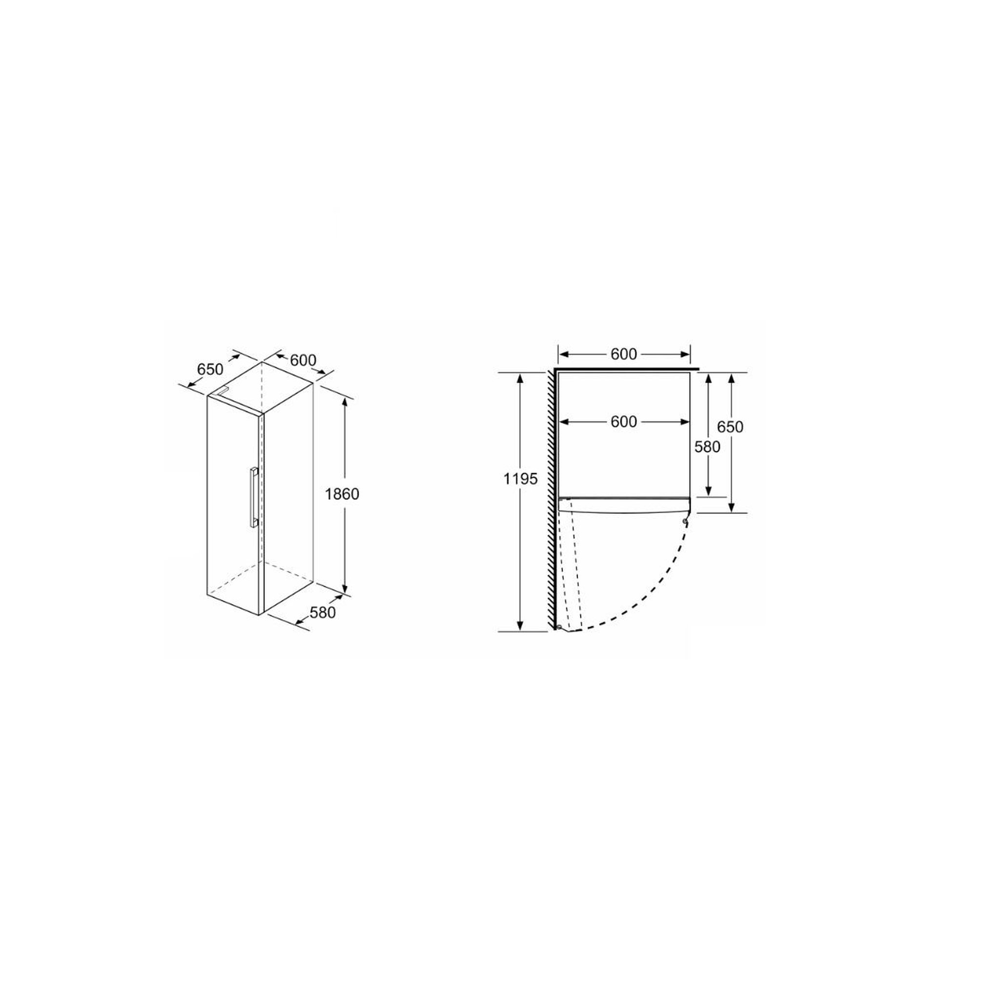 Voir la diapositive 5 : BOSCH Réfrigérateur 1 porte intégrable à glissière 346l - ksv36vldp
